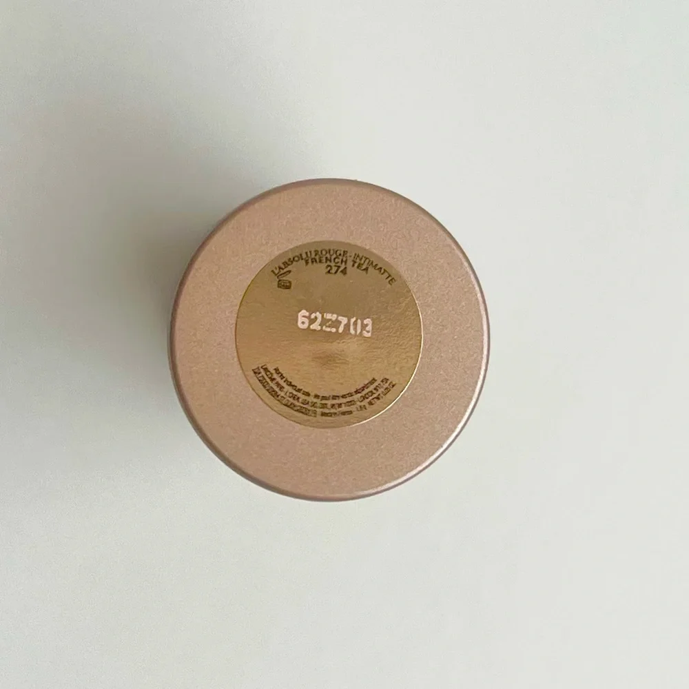 🆕 No Tag Lancôme Mini L'ABSOLU Rouge Cream Lipstick in color 274 French Tea.
